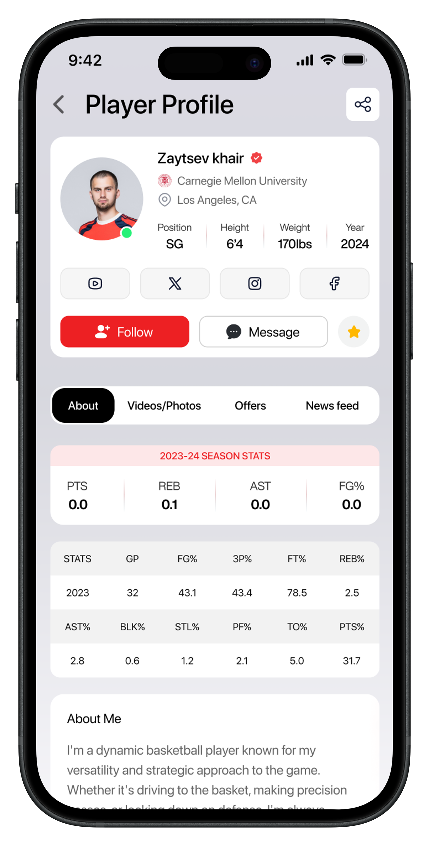 Undiscovered Hoops app preview